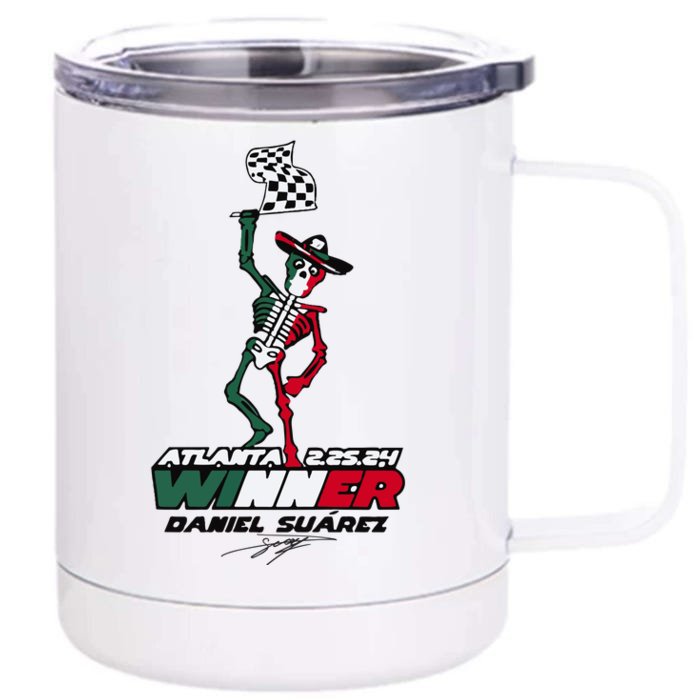 Atlanta Winner Daniel Suarez Front & Back 12oz Stainless Steel Tumbler Cup