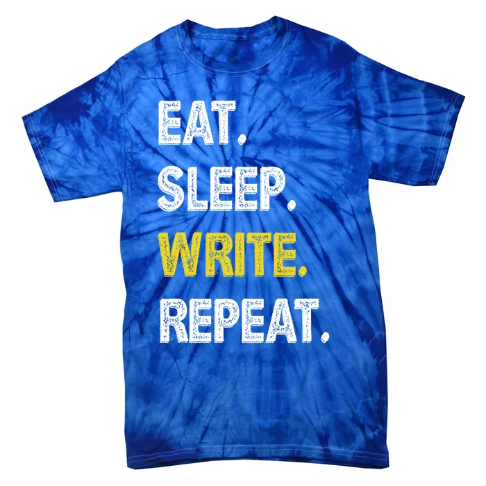 Autor Writer Eat Sleep Write Repeat Journalist Gift Tie-Dye T-Shirt