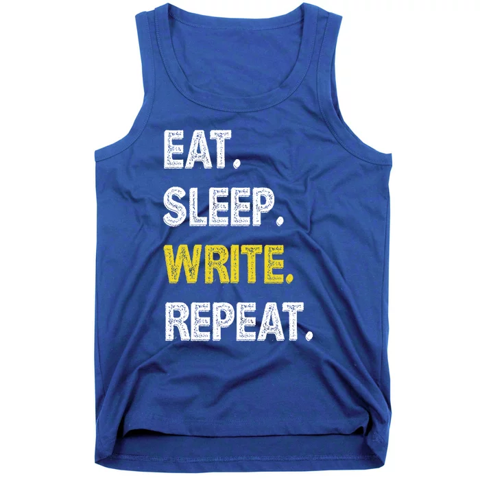 Autor Writer Eat Sleep Write Repeat Journalist Gift Tank Top