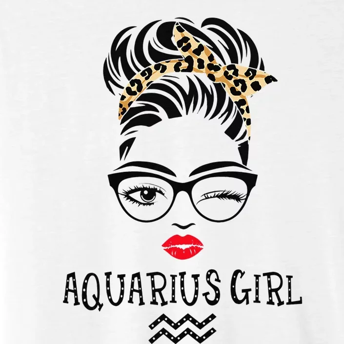 Aquarius Wink Eye Woman Face Wink Eyes Lady Birthday ChromaSoft Performance T-Shirt