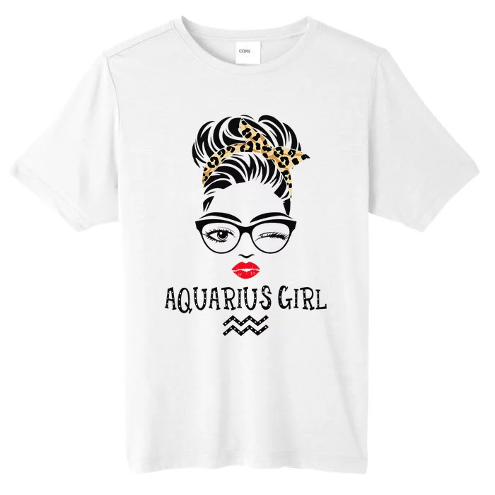 Aquarius Wink Eye Woman Face Wink Eyes Lady Birthday ChromaSoft Performance T-Shirt