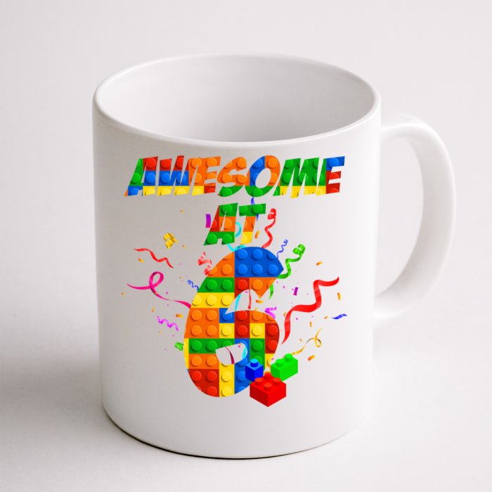 Awesome At 6 Cute Birthday Building Blocks Front & Back Coffee Mug