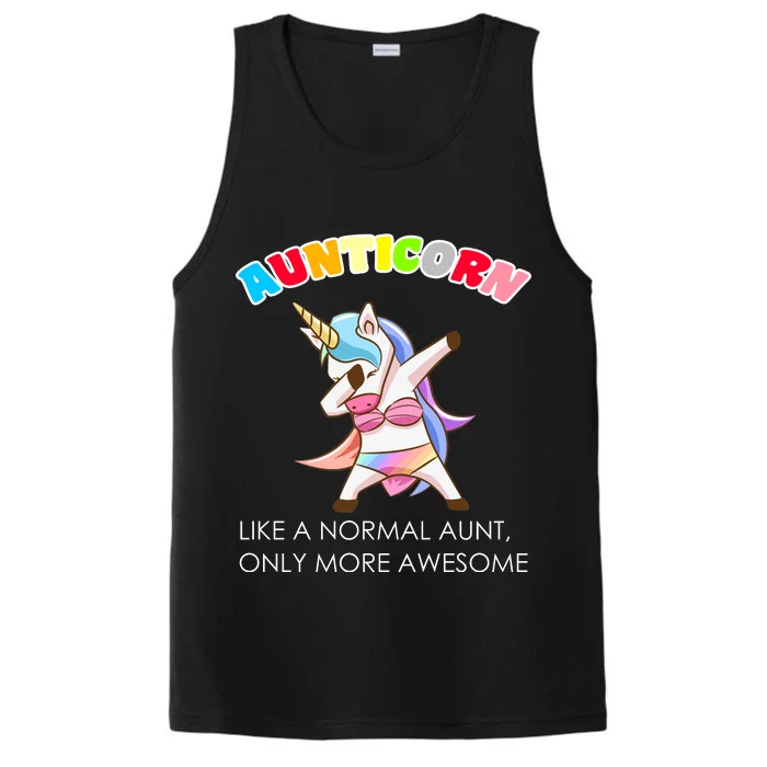 Awesome Aunticorn Like A Normal Aunt Performance Tank