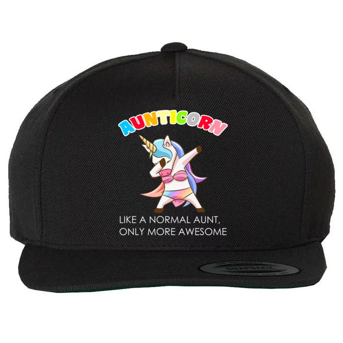 Awesome Aunticorn Like A Normal Aunt Wool Snapback Cap