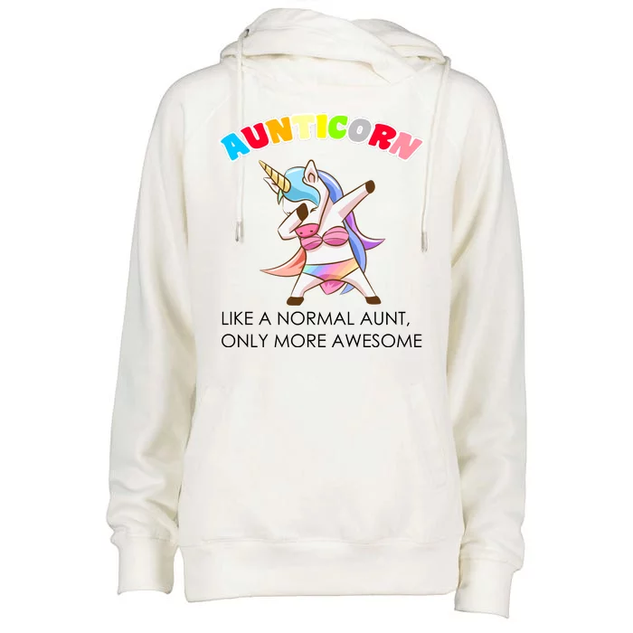 Awesome Aunticorn Like A Normal Aunt Womens Funnel Neck Pullover Hood