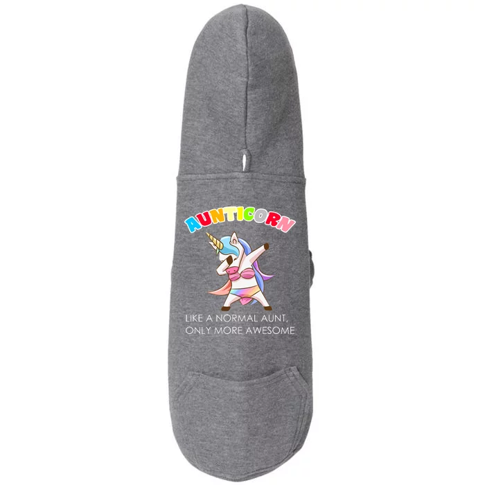 Awesome Aunticorn Like A Normal Aunt Doggie 3-End Fleece Hoodie