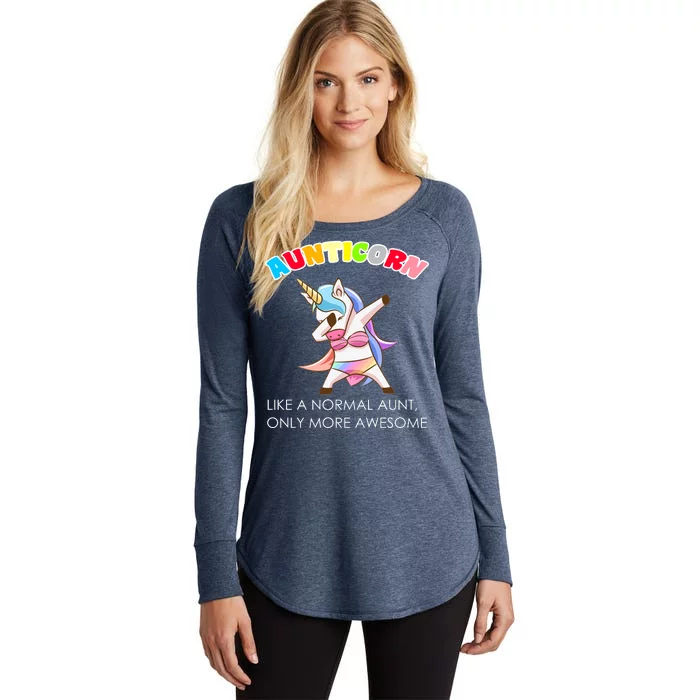 Awesome Aunticorn Like A Normal Aunt Women's Perfect Tri Tunic Long Sleeve Shirt