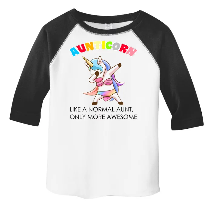 Awesome Aunticorn Like A Normal Aunt Toddler Fine Jersey T-Shirt