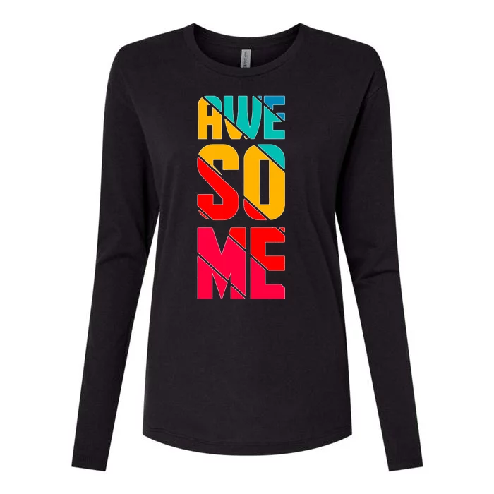 Awesome Broken Letters Womens Cotton Relaxed Long Sleeve T-Shirt