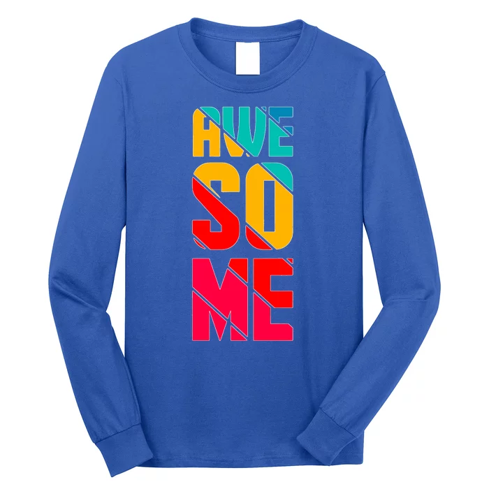 Awesome Broken Letters Long Sleeve Shirt