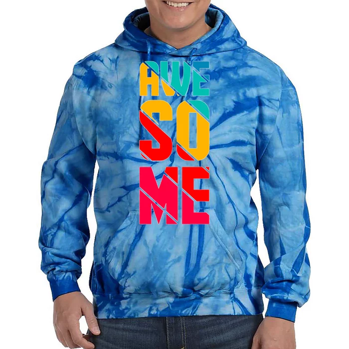 Awesome Broken Letters Tie Dye Hoodie