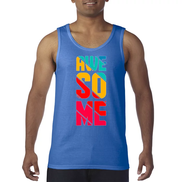 Awesome Broken Letters Tank Top