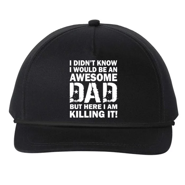 Awesome Dad Killing It! Snapback Five-Panel Rope Hat