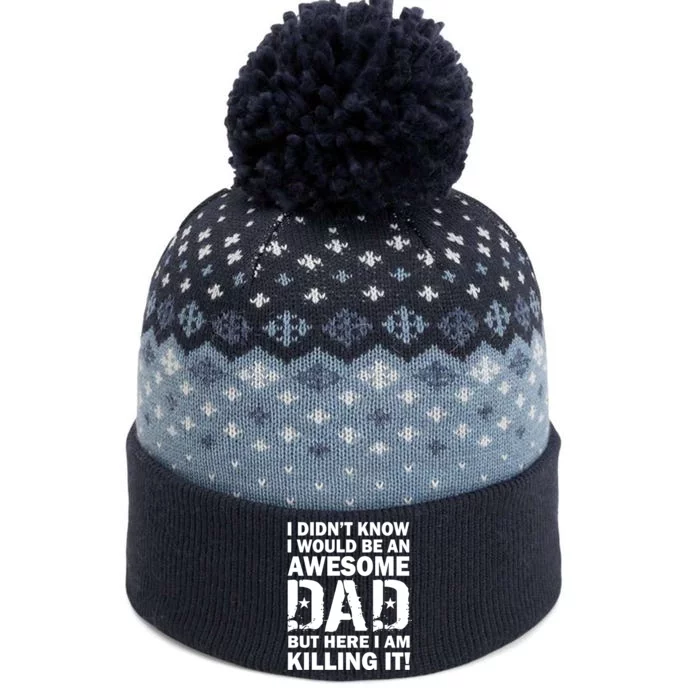 Awesome Dad Killing It! The Baniff Cuffed Pom Beanie