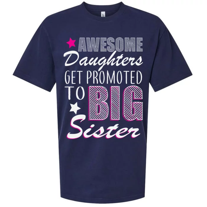 Awesome Daughter Promoted To Big Sister Sueded Cloud Jersey T-Shirt