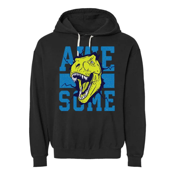 Awesome Dinosaur Cute Garment-Dyed Fleece Hoodie