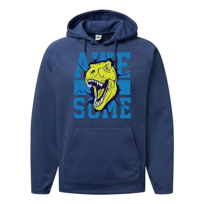 Awesome Dinosaur Cute Performance Fleece Hoodie