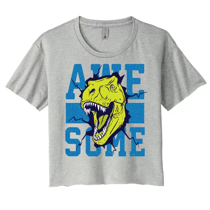 Awesome Dinosaur Cute Women's Crop Top Tee