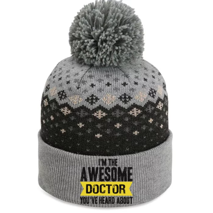 Awesome Doctor The Baniff Cuffed Pom Beanie