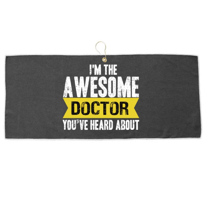 Awesome Doctor Large Microfiber Waffle Golf Towel