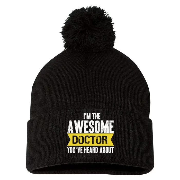 Awesome Doctor Pom Pom 12in Knit Beanie