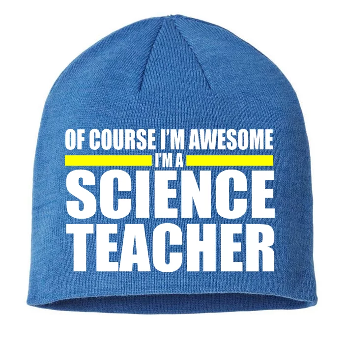 Awesome Science Teacher 8 1/2in Sustainable Knit Beanie