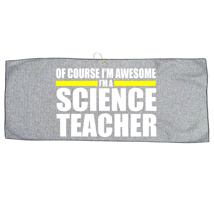 Awesome Science Teacher Large Microfiber Waffle Golf Towel