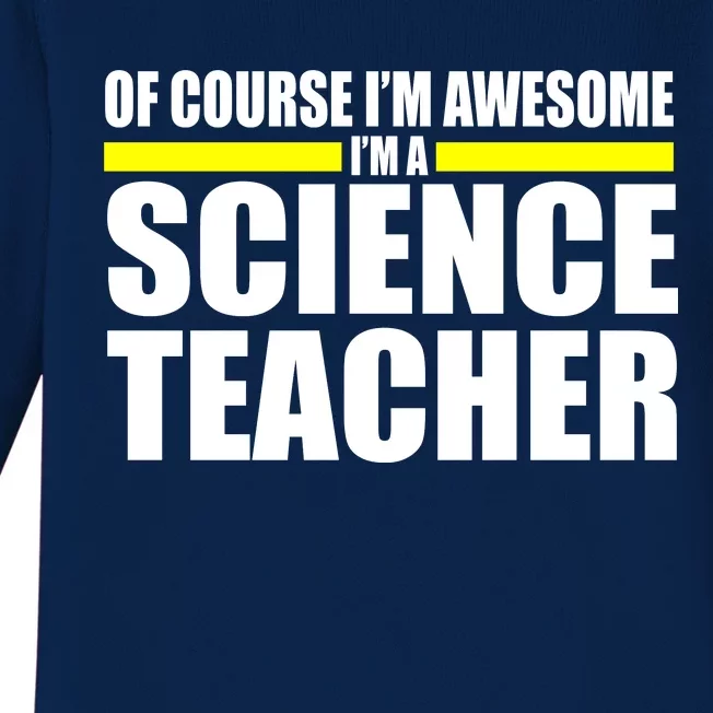 Awesome Science Teacher Baby Long Sleeve Bodysuit