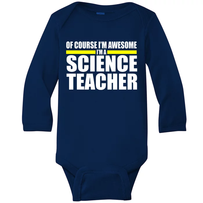 Awesome Science Teacher Baby Long Sleeve Bodysuit