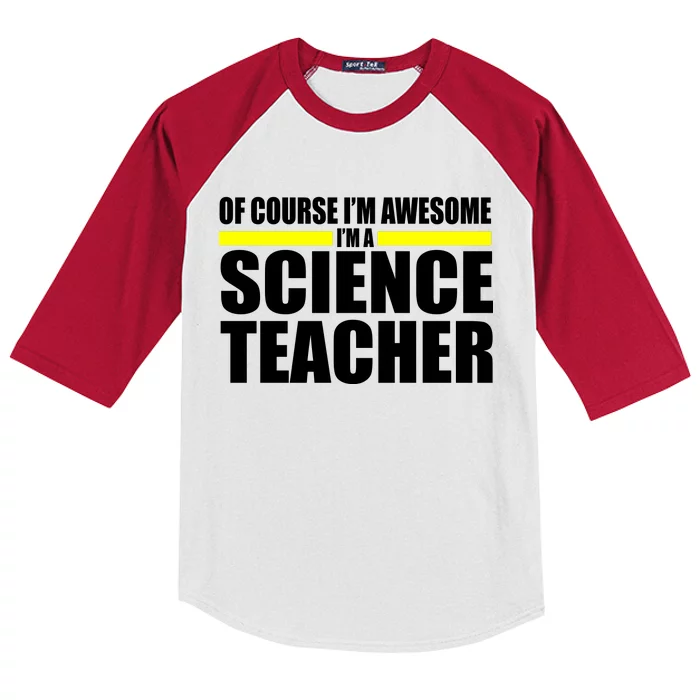 Awesome Science Teacher Kids Colorblock Raglan Jersey