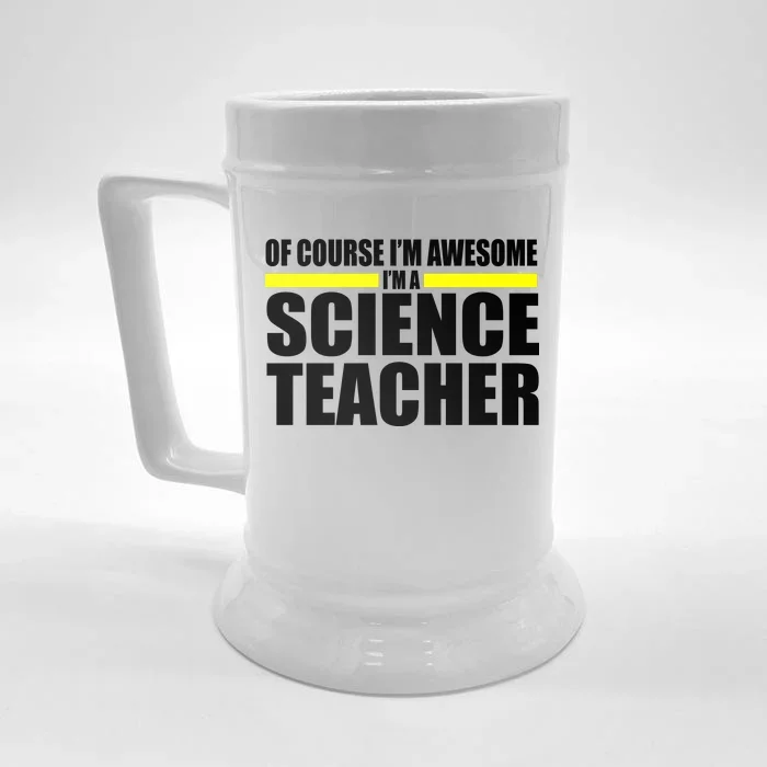 Awesome Science Teacher Front & Back Beer Stein