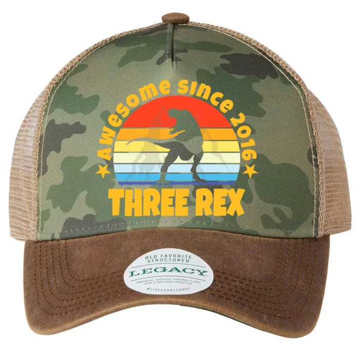 Awesome Since 2016 Three Rex Legacy Tie Dye Trucker Hat