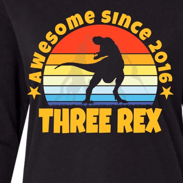 Awesome Since 2016 Three Rex Womens Cotton Relaxed Long Sleeve T-Shirt