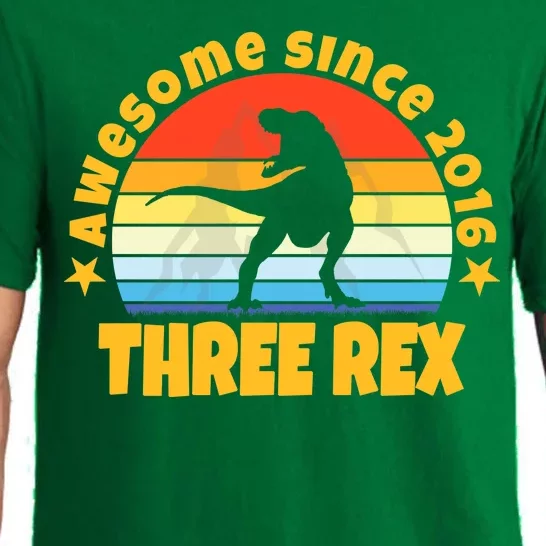 Awesome Since 2016 Three Rex Pajama Set