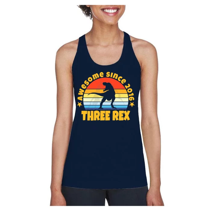 Awesome Since 2016 Three Rex Women's Racerback Tank