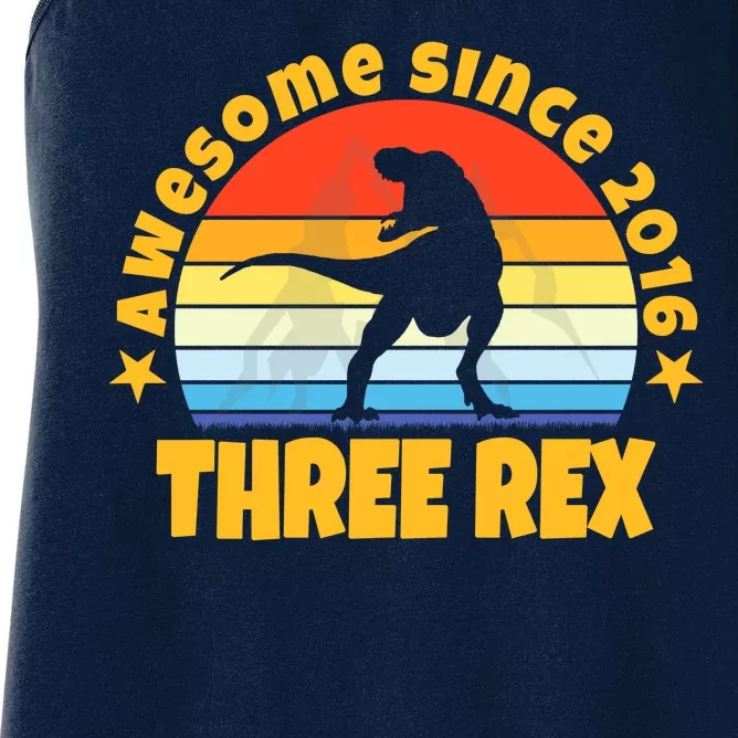 Awesome Since 2016 Three Rex Women's Racerback Tank