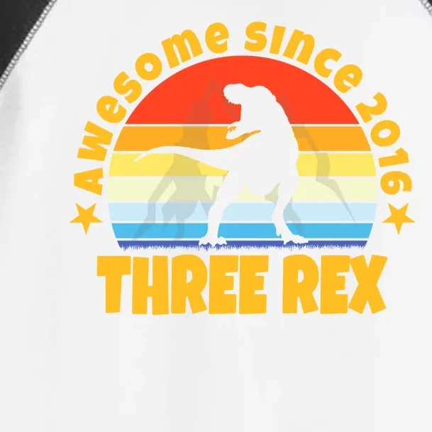 Awesome Since 2016 Three Rex Toddler Fine Jersey T-Shirt