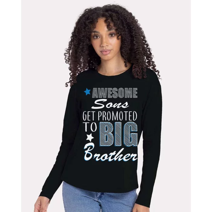 Awesome Son Promoted To Big Brother Womens Cotton Relaxed Long Sleeve T-Shirt