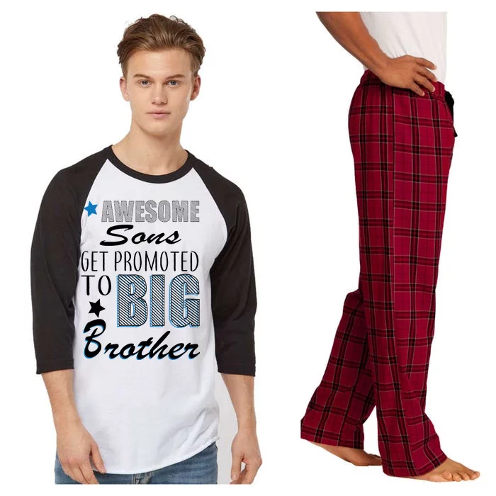 Awesome Son Promoted To Big Brother Raglan Sleeve Pajama Set