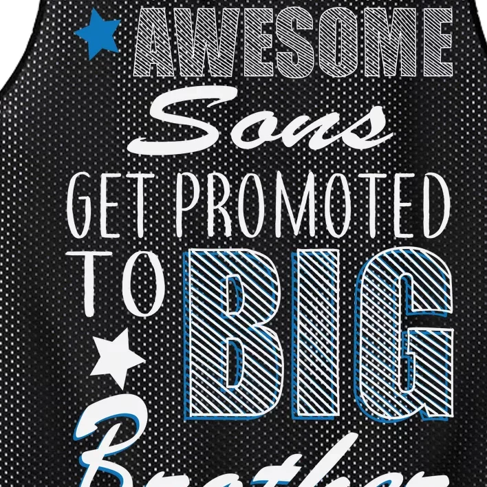 Awesome Son Promoted To Big Brother Mesh Reversible Basketball Jersey Tank