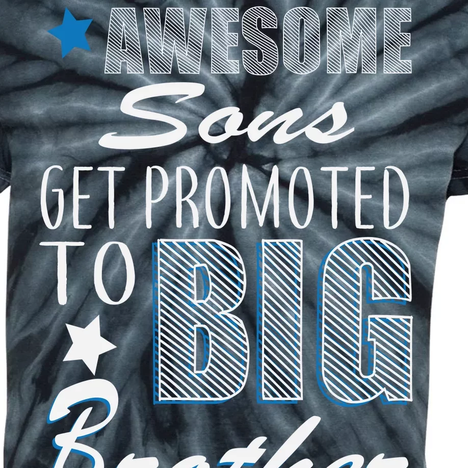 Awesome Son Promoted To Big Brother Kids Tie-Dye T-Shirt