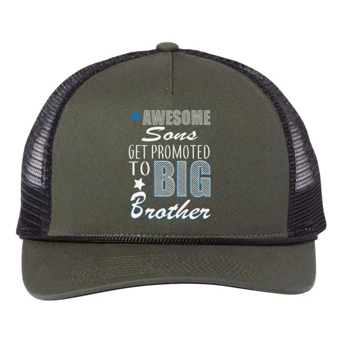 Awesome Son Promoted To Big Brother Retro Rope Trucker Hat Cap