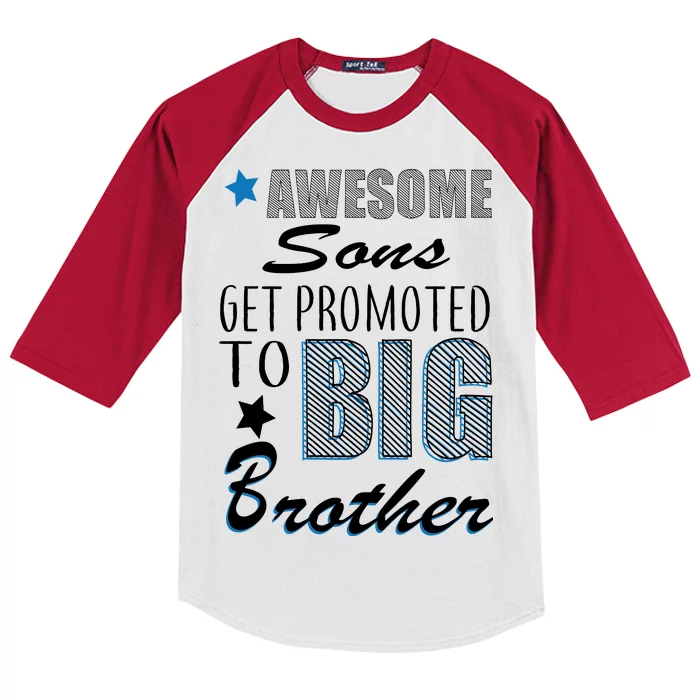 Awesome Son Promoted To Big Brother Kids Colorblock Raglan Jersey