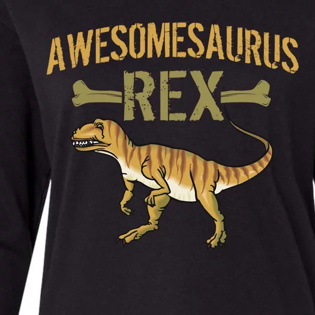 Awesomesaurus T-Rex Womens Cotton Relaxed Long Sleeve T-Shirt