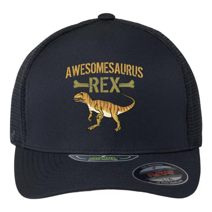 Awesomesaurus T-Rex Flexfit Unipanel Trucker Cap