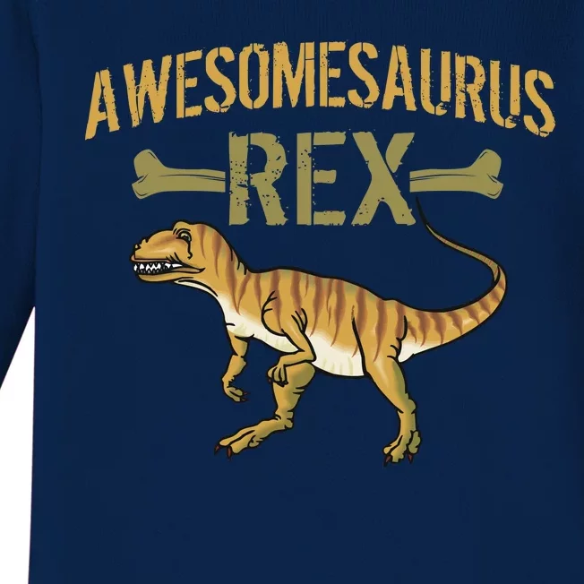 Awesomesaurus T-Rex Baby Long Sleeve Bodysuit