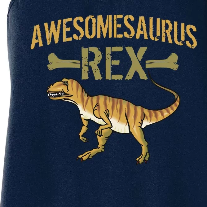 Awesomesaurus T-Rex Women's Racerback Tank