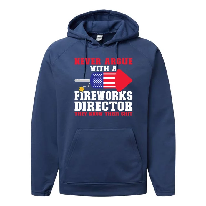 Argue With Fireworks Director Firework Director Cool Gift Performance Fleece Hoodie