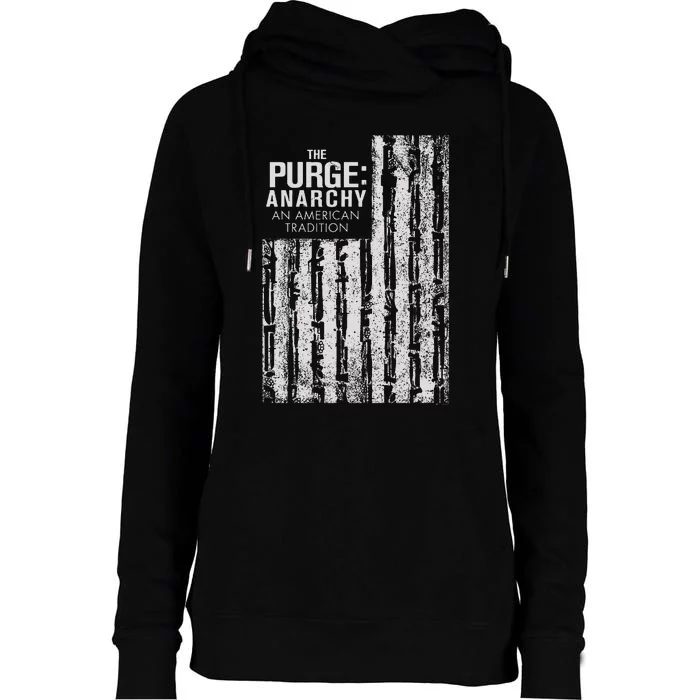 Anarchy Weapons Flag Womens Funnel Neck Pullover Hood