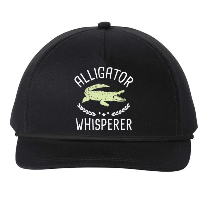 Alligator Whisperer Gator Crocodile Zoo Animal Lover Snapback Five-Panel Rope Hat